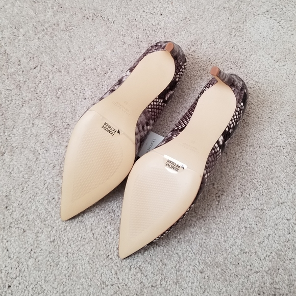 Zara Snakeskin Print Leather Pumps - Picture 8 of 8